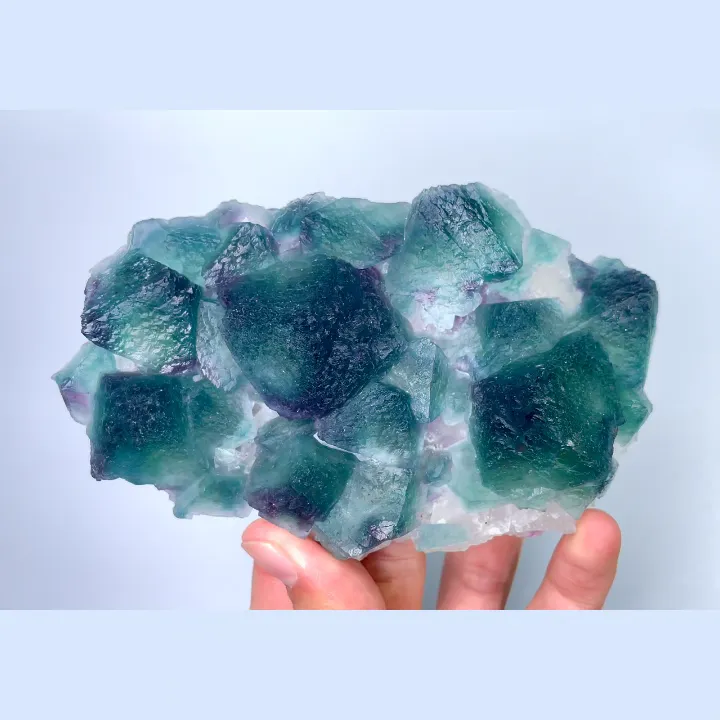 Natural Green Octahedral Fluorite, Mineral Specimen: Inner Mongolia,China (140*75*30MM) - image 5