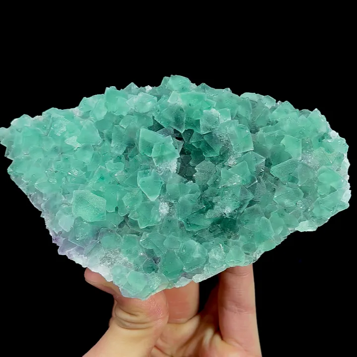 Natural Green Octahedral Fluorite, Mineral Specimen: Inner Mongolia,China (145*90*40MM) image