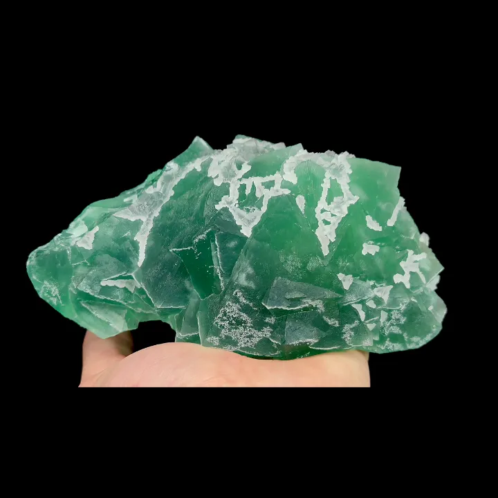 Natural Green Octahedral Fluorite, Mineral Specimen: Zhejiang,China (160*95*65MM) image