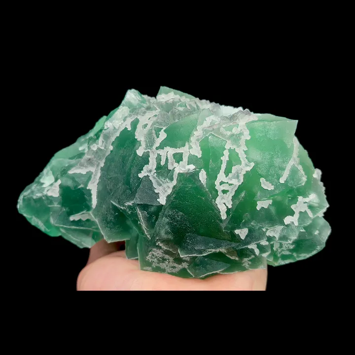 Natural Green Octahedral Fluorite, Mineral Specimen: Zhejiang,China (160*95*65MM) - image 4