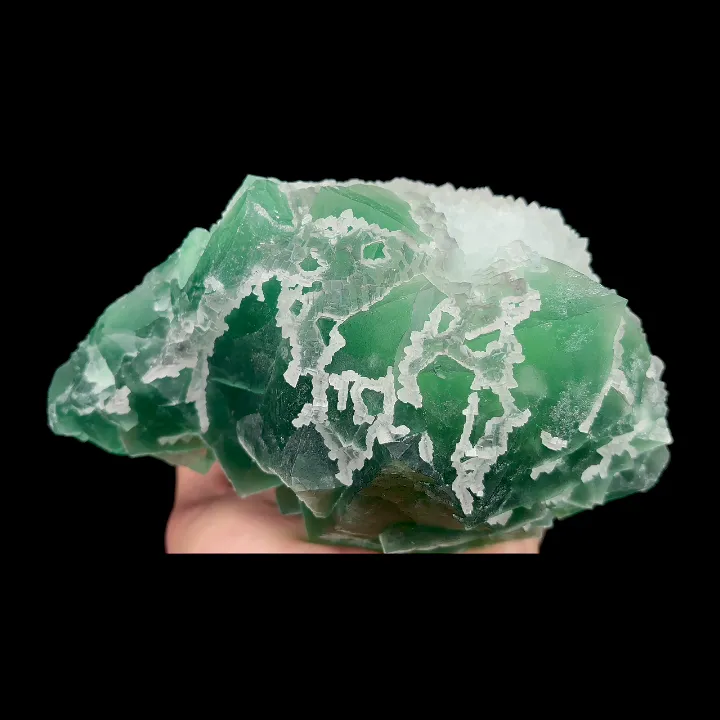 Natural Green Octahedral Fluorite, Mineral Specimen: Zhejiang,China (160*95*65MM) - image 3