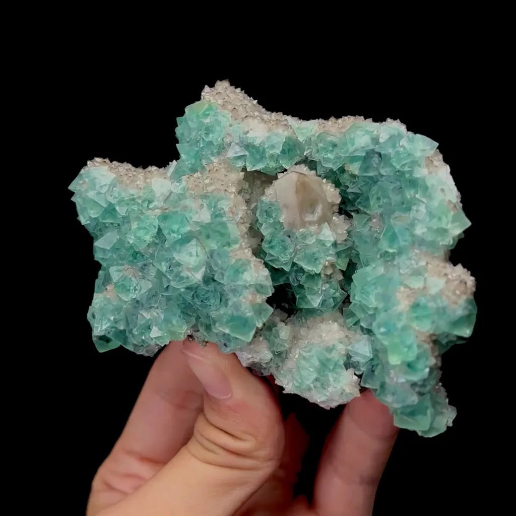Natural Green Octahedral Fluorite Mineral Specimen,High Quality Specimen,HUANGGANG LIANG,INNER MONGOLIA,CHINA(100*80*35mm) - image 5