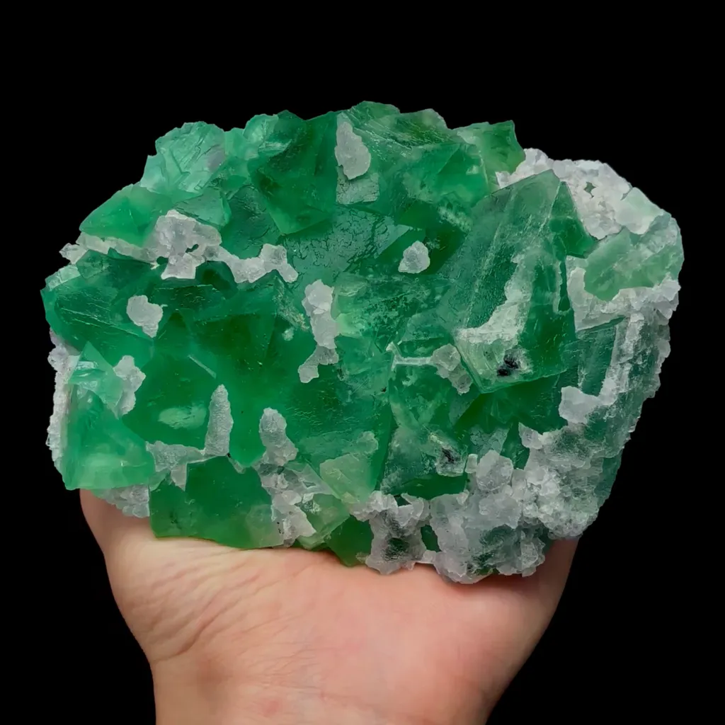 Natural Green Octahedral Fluorite Mineral Specimen,High Quality Specimen,ZHEJIANG,CHINA(136*102*55mm) - image 5