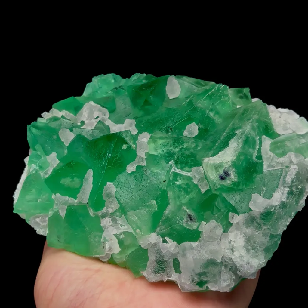 Natural Green Octahedral Fluorite Mineral Specimen,High Quality Specimen,ZHEJIANG,CHINA(136*102*55mm) - image 4