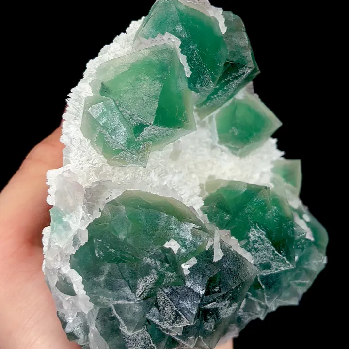 Natural Green Octahedral Fluorite, Mineral Specimen:Inner Mongolia,China (115*125*45MM) - image 3