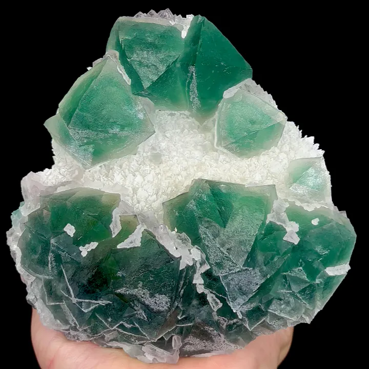 Natural Green Octahedral Fluorite, Mineral Specimen:Inner Mongolia,China (115*125*45MM) image