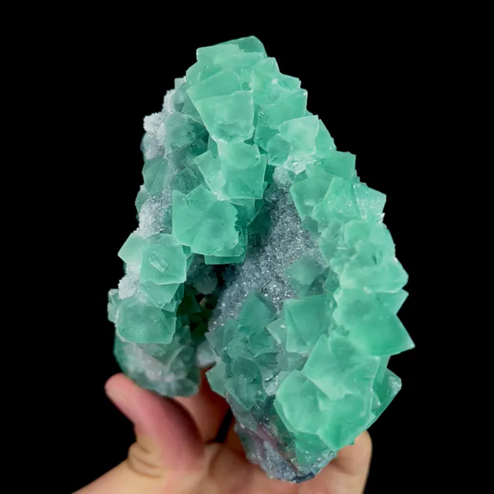 Natural Green Octahedral Fluorite, Mineral Specimen:Inner Mongolia,China (95*120*60MM) - image 2
