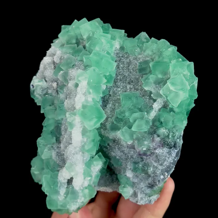 Natural Green Octahedral Fluorite, Mineral Specimen:Inner Mongolia,China (95*120*60MM) - image 4