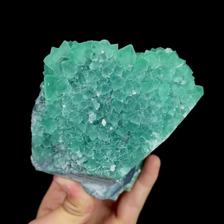 Natural Green Octahedral Fluorite, Mineral Specimen:Inner Mongolia,China (95*120*60MM) - image 3