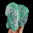 Natural Green Octahedral Fluorite, Mineral Specimen:Inner Mongolia,China (95*120*60MM) - image 1
