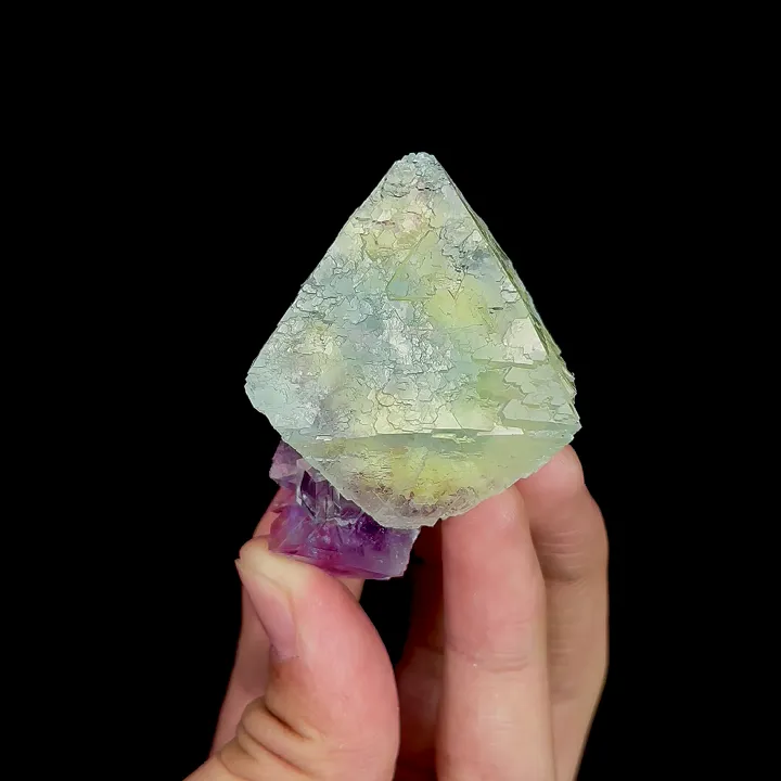 Natural Green Octahedral Fluorite, Mineral Specimen:Zhejiang,China (40*30*55MM) image