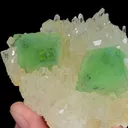 Natural Green Octahedral Fluorite, Mineral Specimen:Zhejiang,China (70*65*25MM) - image 4