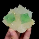 Natural Green Octahedral Fluorite, Mineral Specimen:Zhejiang,China (70*65*25MM) - image 1