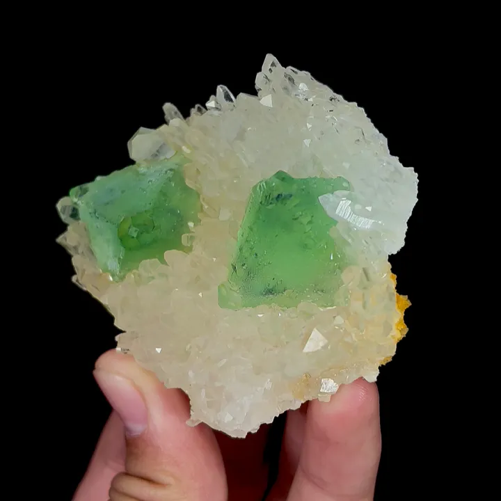 Natural Green Octahedral Fluorite, Mineral Specimen:Zhejiang,China (70*65*25MM) - image 2