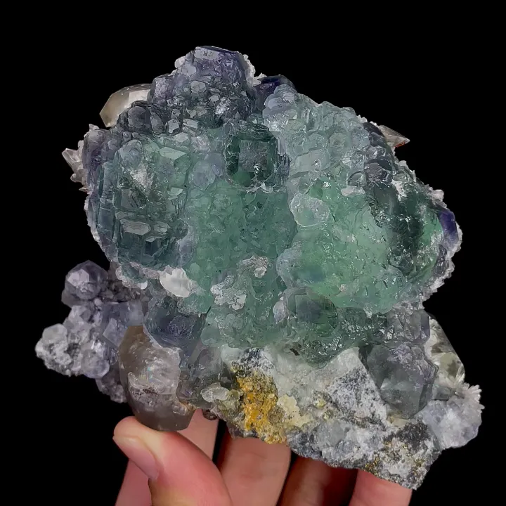Natural Green Phantom Fluorite and Calcite, Mineral Specimen: Fujian,China (115*90*45MM) - image 4