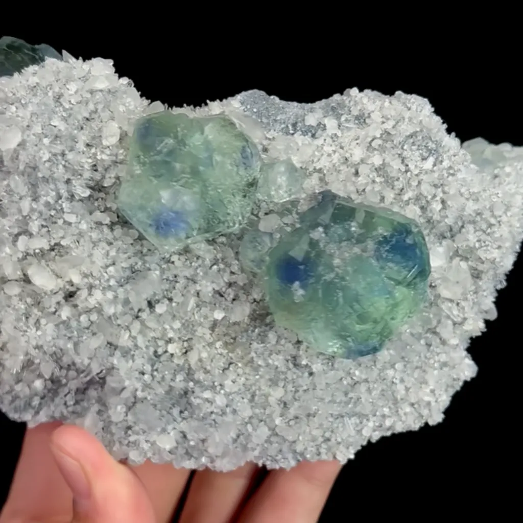 Natural Green Phantom Fluorite and Calcite, Mineral Specimen:Fujian,China (120*80*50MM) - image 4