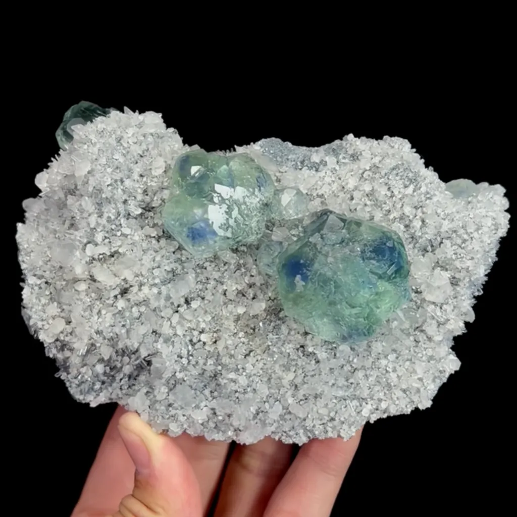 Natural Green Phantom Fluorite and Calcite, Mineral Specimen:Fujian,China (120*80*50MM) - image 2