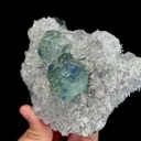 Natural Green Phantom Fluorite and Calcite, Mineral Specimen:Fujian,China (120*80*50MM) - image 3