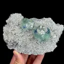 Natural Green Phantom Fluorite and Calcite, Mineral Specimen:Fujian,China (120*80*50MM) - image 1