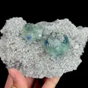 Natural Green Phantom Fluorite and Calcite, Mineral Specimen:Fujian,China (120*80*50MM) - image 6