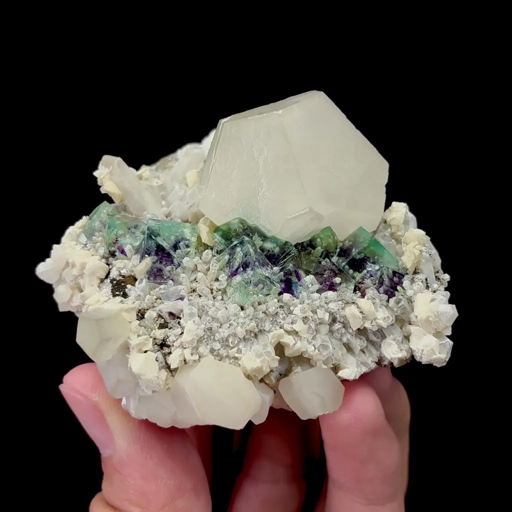 Natural Green Phantom Fluorite and Calcite Mineral Specimen,High Quality Specimen,INNER MONGOLIA,CHINA(70*60*40mm) - image 4