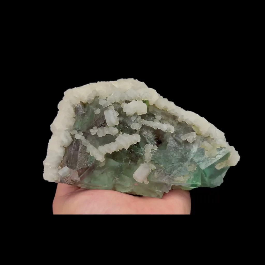 Natural Green Phantom Fluorite and Calcite Mineral Specimen,High Quality Specimen,YINDU,INNER MONGOLIA,CHINA(145*100*50mm) - image 2