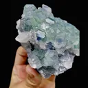 Natural Green Phantom Fluorite and Calcite Symbiosis comes from Fujian,China 115*105*60MM - image 4