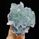 Natural Green Phantom Fluorite and Calcite Symbiosis comes from Fujian,China 115*105*60MM - image 3