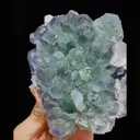 Natural Green Phantom Fluorite and Calcite Symbiosis comes from Fujian,China 115*105*60MM - image 5