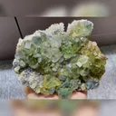 Natural Green Phantom Fluorite and Calcite Symbiosis comes from Fujian,China 130*100*40MM - image 3