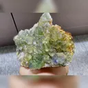 Natural Green Phantom Fluorite and Calcite Symbiosis comes from Fujian,China 130*100*40MM - image 2