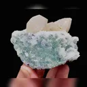 Natural Green Phantom Fluorite and Calcite Symbiosis comes from Fujian,China 75*65*50MM - image 2