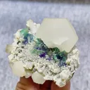 Natural Green Phantom Fluorite and Calcite Symbiosis comes from Inner Mongolia,China 70*60*40MM - image 2