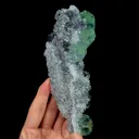 Natural Green Phantom Fluorite and Clear Quartz Cluster, Mineral Specimen:Fujian,China (60*145*40MM) - image 3