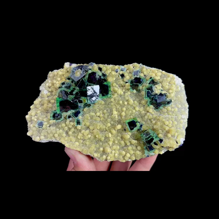 Natural Green Phantom Fluorite and Mica, Mineral Specimen: Inner Mongolia,China (135*85*40MM) - image 5