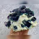 Natural Green Phantom Fluorite and Mica Symbiosis comes from Yindu,Inner Mongolia 95*75*30MM - image 2