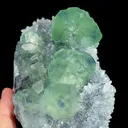 Natural Green Phantom Fluorite and Quartz Cluster, Mineral Specimen: Fujian,China (160*90*85MM) - image 4