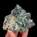 Natural Green Phantom Fluorite and Quartz Cluster, Mineral Specimen: Inner Mongolia,China (85*70*35MM) - image 1
