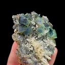 Natural Green Phantom Fluorite and Quartz Cluster, Mineral Specimen: Inner Mongolia,China (85*70*35MM) - image 3