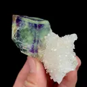 Natural Green Phantom Fluorite and Quartz Cluster, Mineral Specimen:Yaogangxian,Hunan (65*45*20MM) - image 2