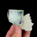 Natural Green Phantom Fluorite and Quartz Cluster, Mineral Specimen:Yaogangxian,Hunan (65*45*20MM) - image 4