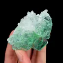 Natural Green Phantom Fluorite and Quartz Cluster, Mineral Specimen:Zhejiang,China (65*45*40MM) - image 2