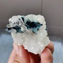 Natural Green Phantom Fluorite and Quartz Cluster Symbiosis comes from Yindu,Inner Mongolia  50*40*25MM - image 2