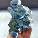 Natural Green Phantom Fluorite  and Quartz Coexist comes from Shizhuyuan，Chenzhou 90*65*30MM - image 1
