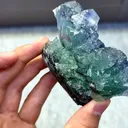 Natural Green Phantom Fluorite  and Quartz Coexist comes from Shizhuyuan，Chenzhou 90*65*30MM - image 4