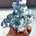 Natural Green Phantom Fluorite  and Quartz Coexist comes from Shizhuyuan，Chenzhou 90*65*30MM - image 3