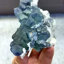 Natural Green Phantom Fluorite  and Quartz Coexist comes from Shizhuyuan，Chenzhou 90*65*30MM - image 2
