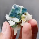 Natural Green Phantom Fluorite and Quartz coexist comes from Yaogangxian,Hunan 35*30*40MM - image 3