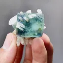 Natural Green Phantom Fluorite and Quartz coexist comes from Yaogangxian,Hunan 35*30*40MM - image 5