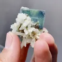 Natural Green Phantom Fluorite and Quartz coexist comes from Yaogangxian,Hunan 35*30*40MM - image 4